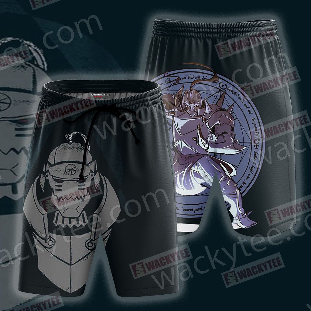 Fullmetal Alchemist Alphonse Elric 3D Beach Shorts
