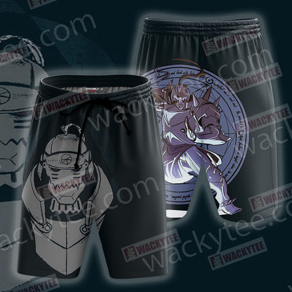 Fullmetal Alchemist Alphonse Elric 3D Beach Shorts