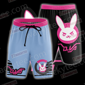 Overwatch - D.Va Symbol 3D Beach Shorts