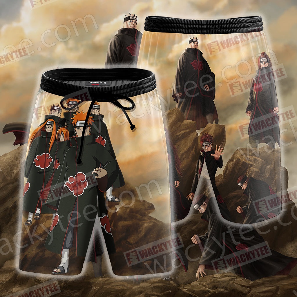 Naruto Six Paths Of Pain Unisex 3D Beach Shorts