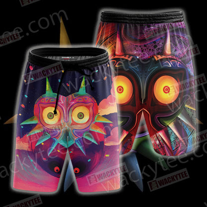 The Legend Of Zelda: Majora New Version 3D Beach Shorts 2XL
