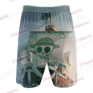 One Piece Luffy And Going Merry Unisex 3D Beach Shorts