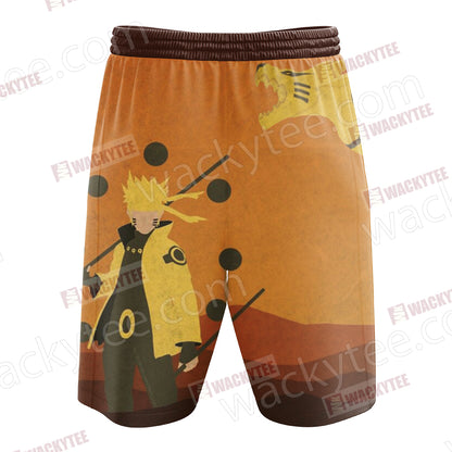 Naruto Uzumaki Naruto Konoha Unisex 3D Beach Shorts