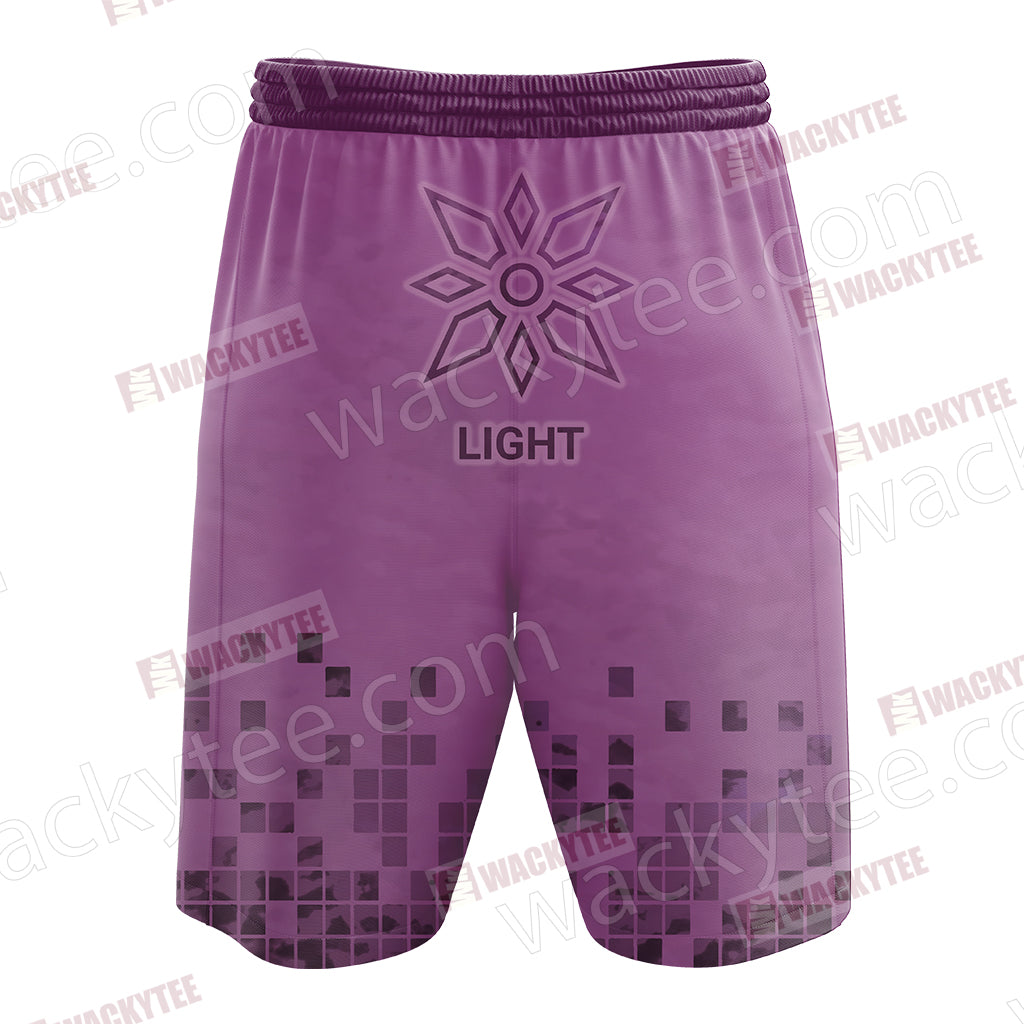 Digimon The Crest Of Light New Look 3D Beach Shorts