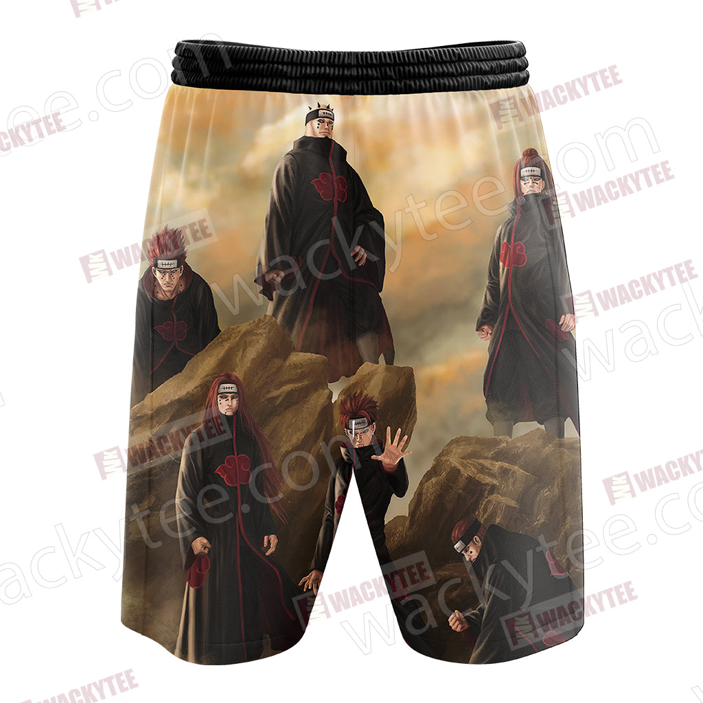 Naruto Six Paths Of Pain Unisex 3D Beach Shorts