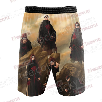 Naruto Six Paths Of Pain Unisex 3D Beach Shorts