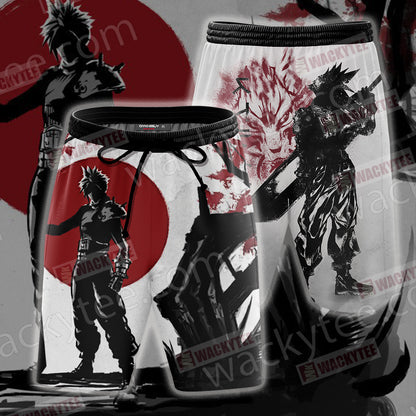 Final Fantasy 7 Cloud Strife 3D Beach Shorts