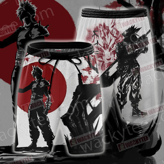 Final Fantasy 7 Cloud Strife 3D Beach Shorts