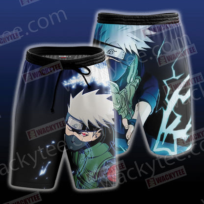 Naruto Kakashi 3D Beach Shorts