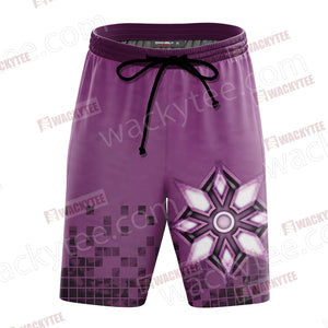 Digimon The Crest Of Light New Look 3D Beach Shorts