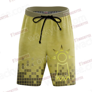 Digimon The Crest Of Hope New Look 3D Beach Shorts