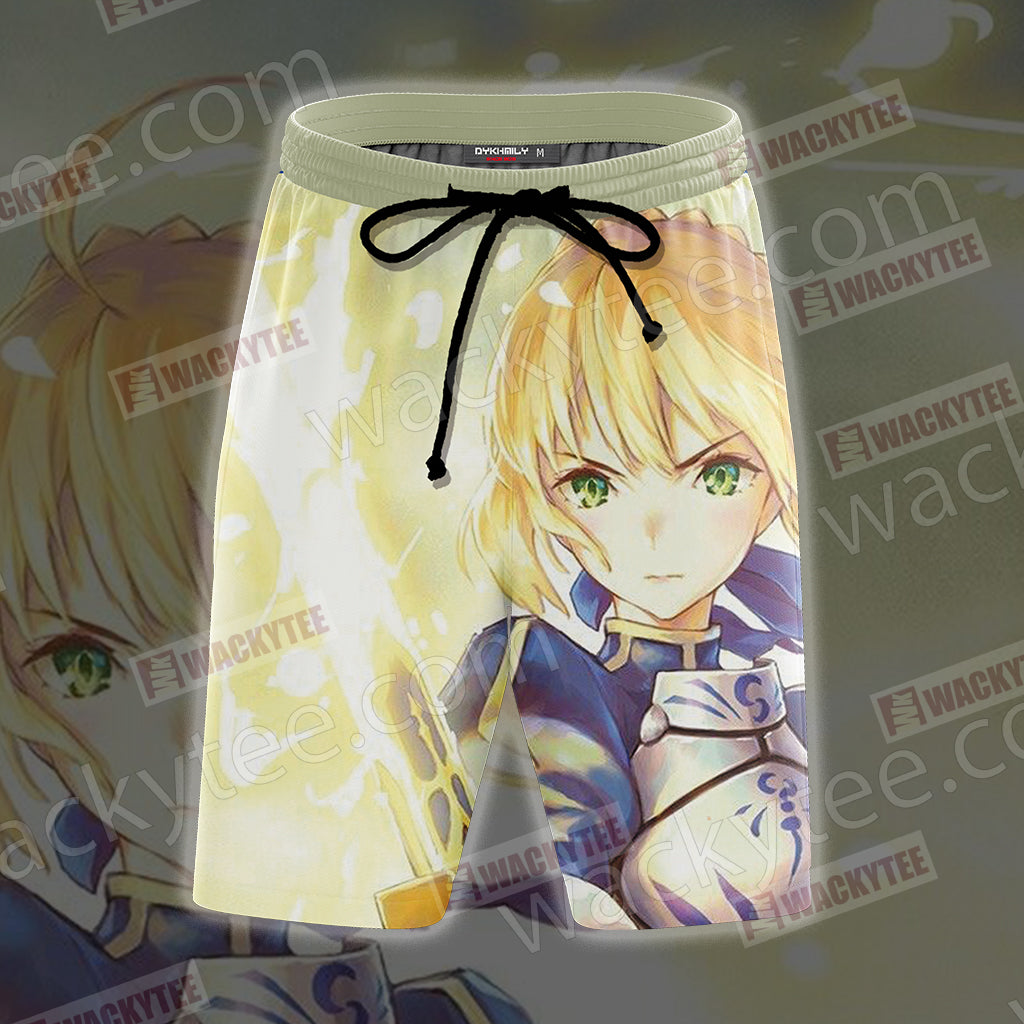 Fate/Stay Night Saber (Artoria Pendragon) Beach Shorts