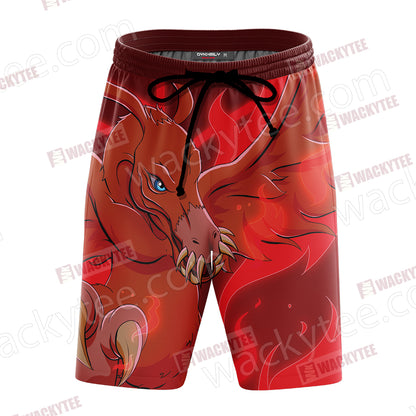 Digimon Birdramon 3D Beach Shorts