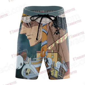 One Piece Luffy And Going Merry Unisex 3D Beach Shorts
