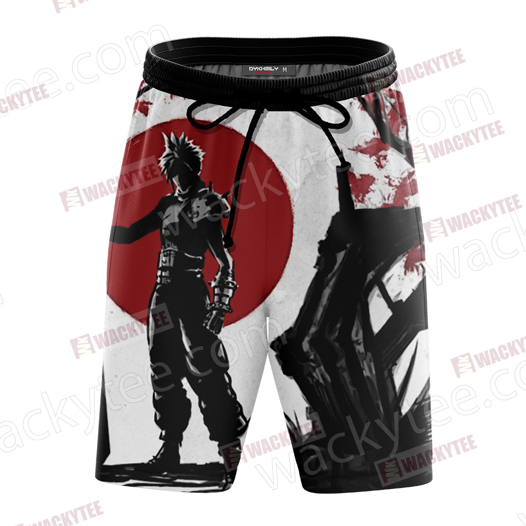 Final Fantasy 7 Cloud Strife 3D Beach Shorts