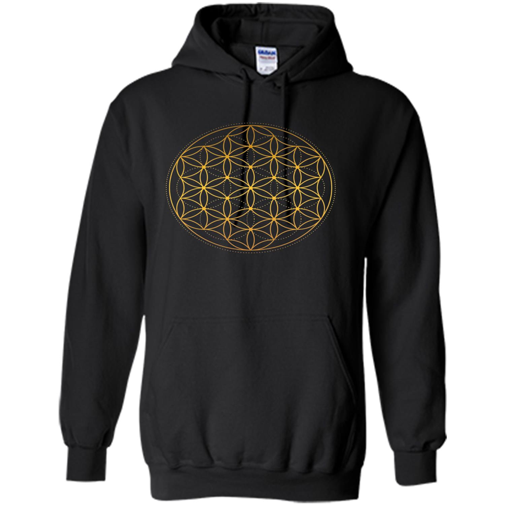 Beautiful Gold Sacred Geometry T-shirt Black
