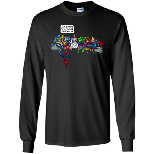 And That's How I Saved The World T-shirt Black