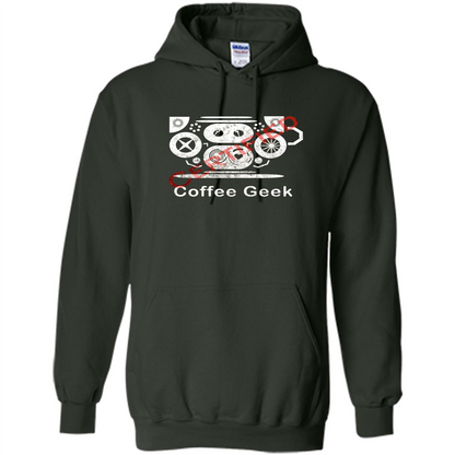 Coffee Lover T-shirt Certified Coffee Geek Forest Green
