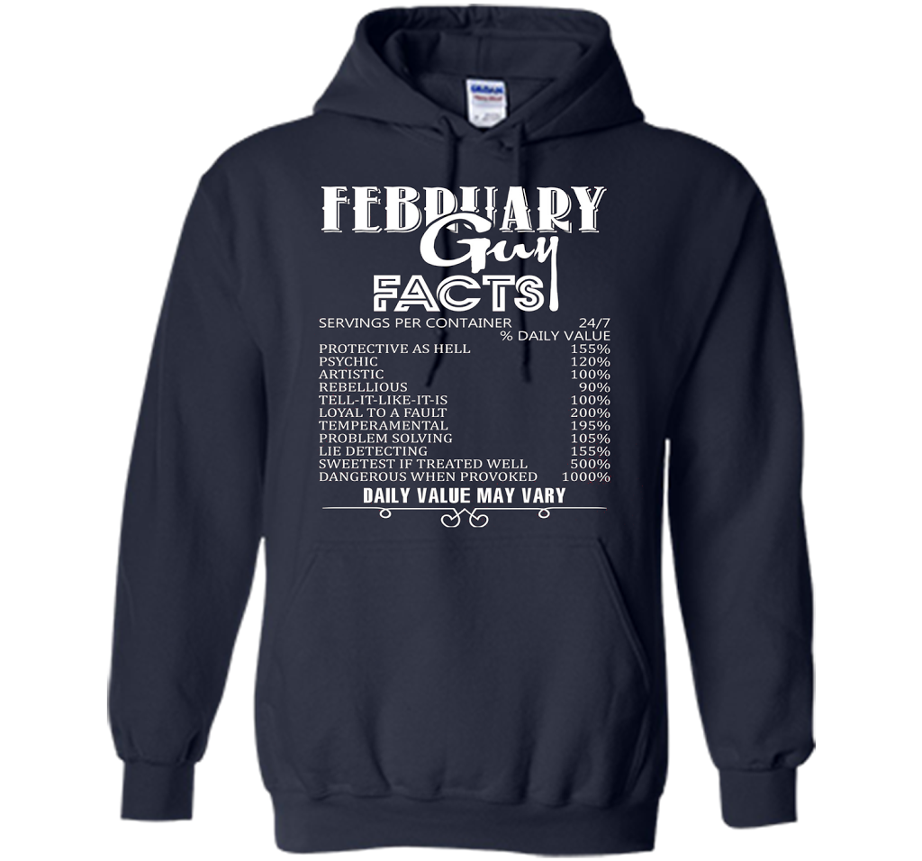 February Guy Facts T-shirt Navy