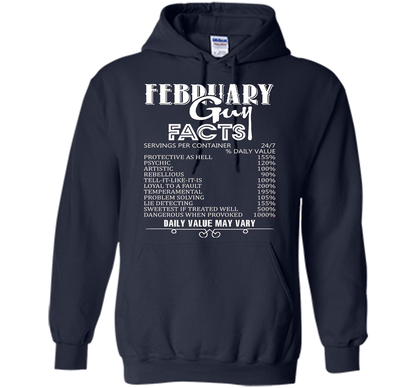 February Guy Facts T-shirt Navy