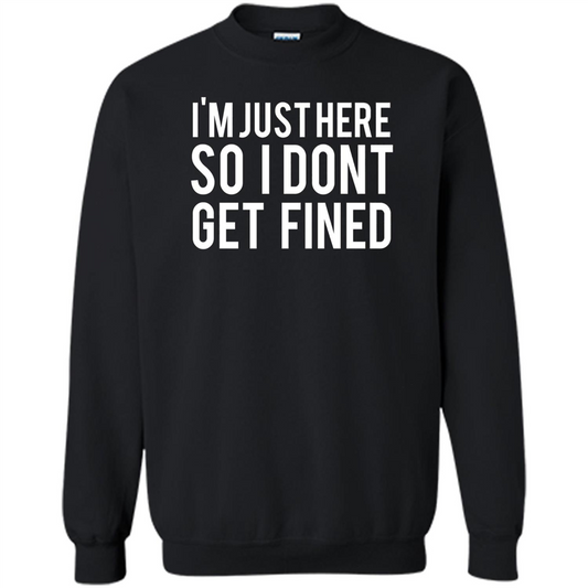 American Football T-shirt I'm Just Here So I Don't Get Fined T-shirt Black
