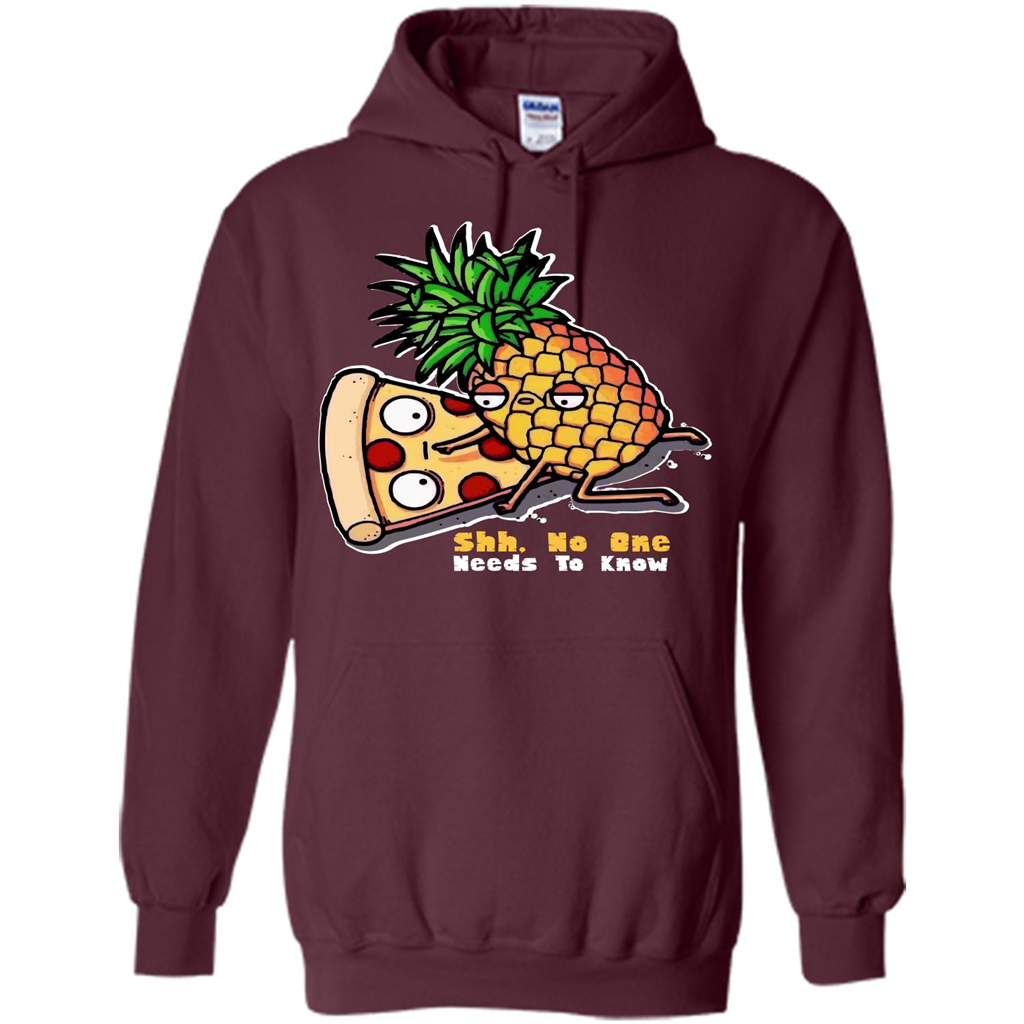 Pizza. Shh, No One Needs To Know T-shirt Maroon