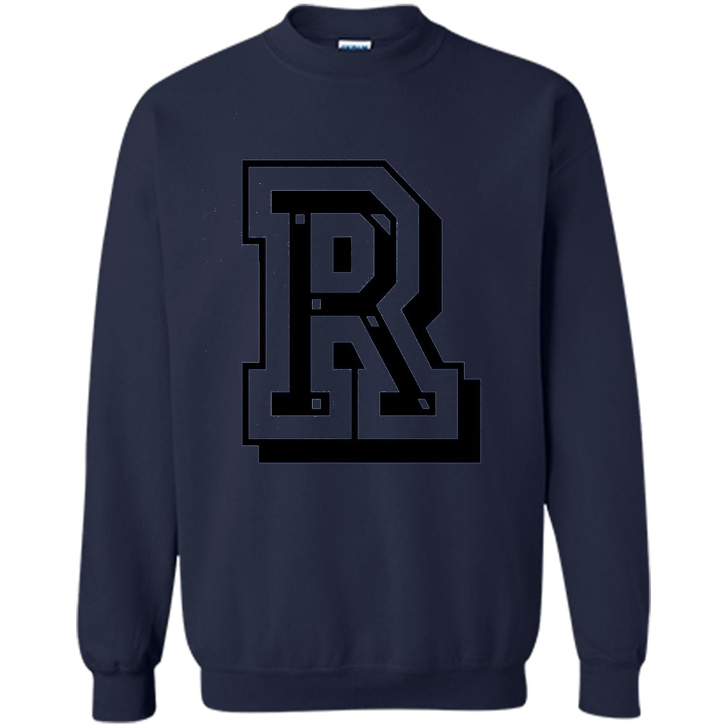 Letter R Initial T-Shirt for Names or Spelling Words Navy