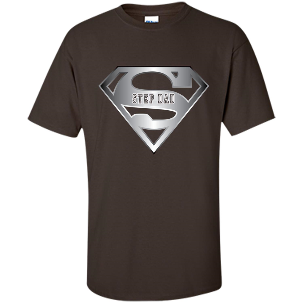 Fathers Day T-shirt Super Step Dad Dark Chocolate
