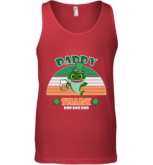 Irish Daddy Shark Saint Patricks Day Family ShirtCanvas Unisex Ringspun Tank