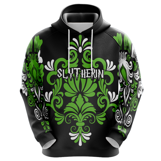 Harry Potter Hogwarts Castle - Slytherin House Wacky Style Version 1 Unisex 3D Hoodie