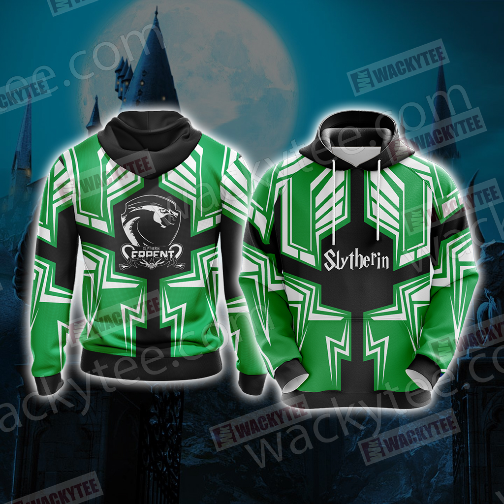 Harry Potter Hogwarts Castle - Slytherin House Wacky Style New Collection Unisex 3D Hoodie