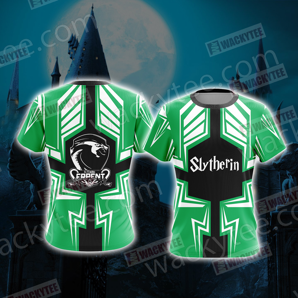 Harry Potter Hogwarts Castle - Slytherin House Wacky Style New Collection Unisex 3D T-shirt T-shirt