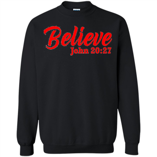 Bible Church Ministry Believe John 20:27 T-shirt Black
