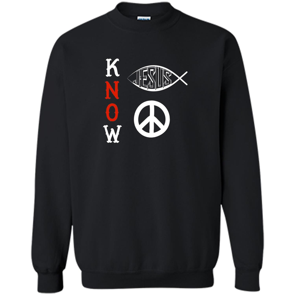 Christian T-shirt Know Jesus Know Peace Black