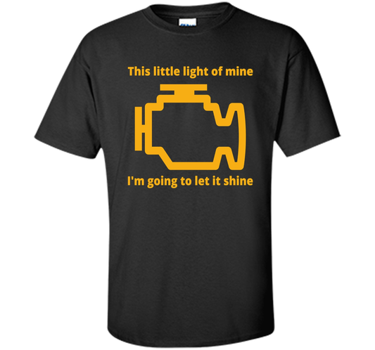 This Little Light of Mine - Check Engine Light T-shirt Black S