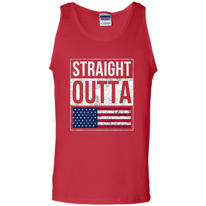 Independen Day T-shirt Straight Outta. 4th of July Red