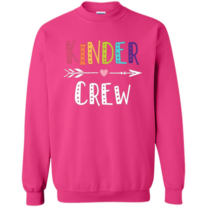 Kinder Crew Kindergarten Teacher T-Shirt School Day T-shirt Heliconia