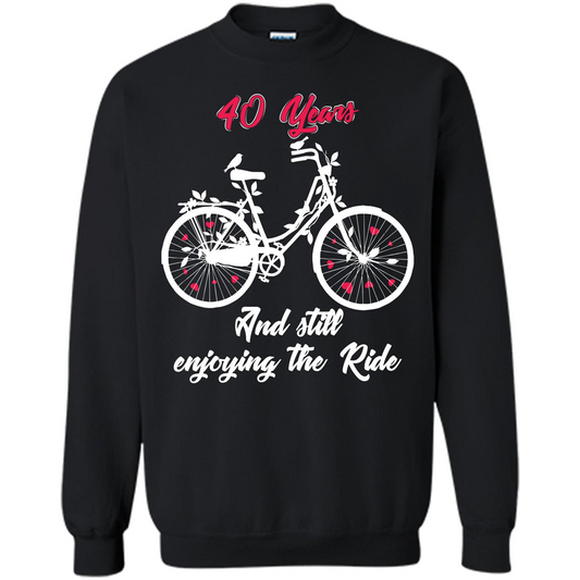 Anniversary T-shirt 40 Years And Still Enjoying The Ride Black