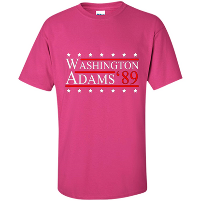 Washington Adams 1789 July 4th T-shirt Heliconia