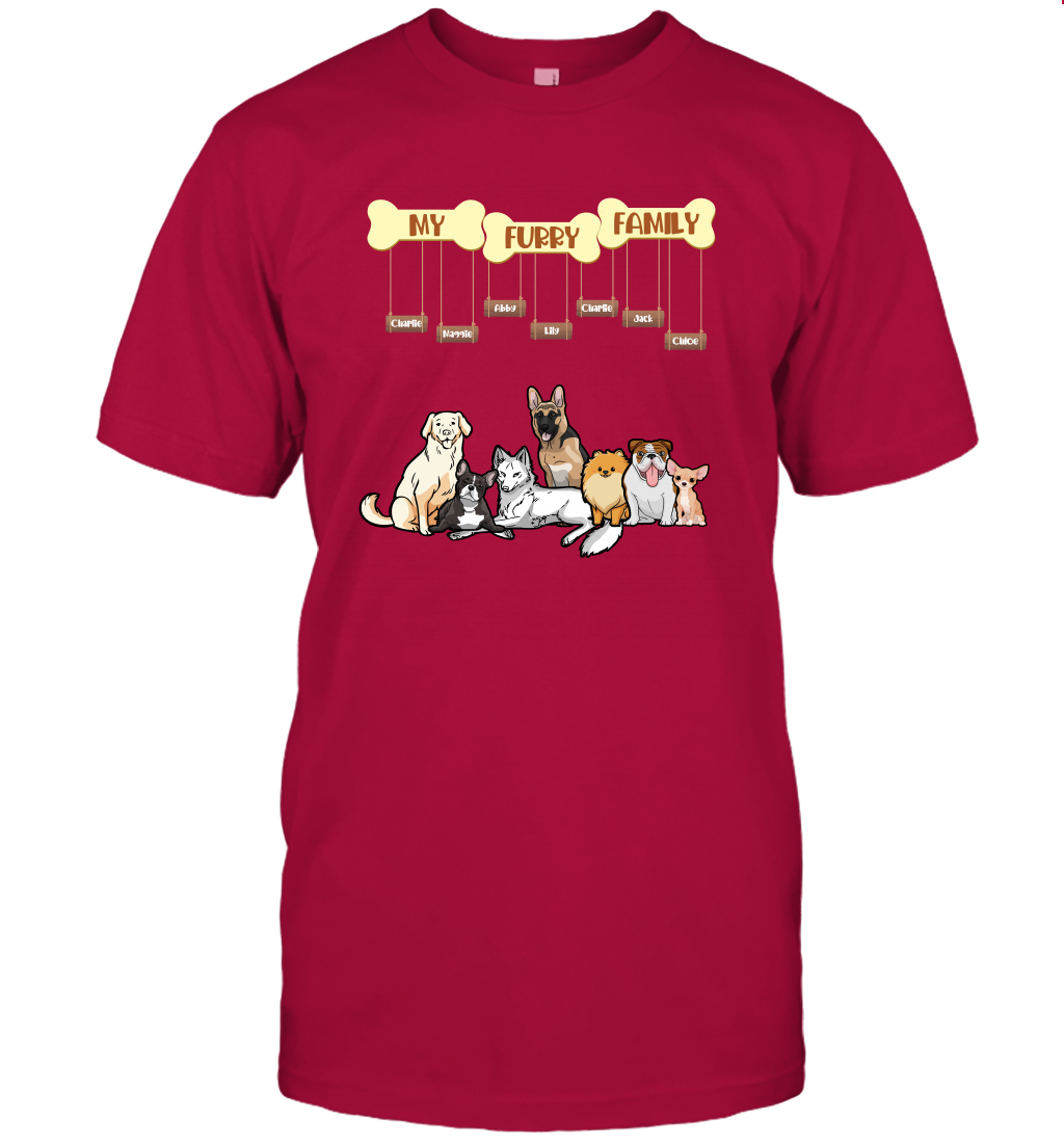 My Furry Family T-Shirt T-Shirt Cardinal