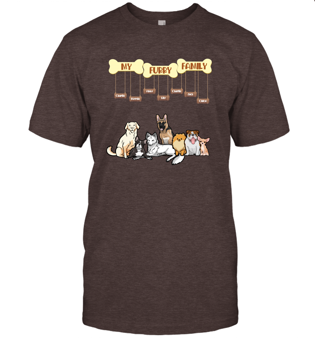 My Furry Family T-Shirt T-Shirt Dark Chocolate