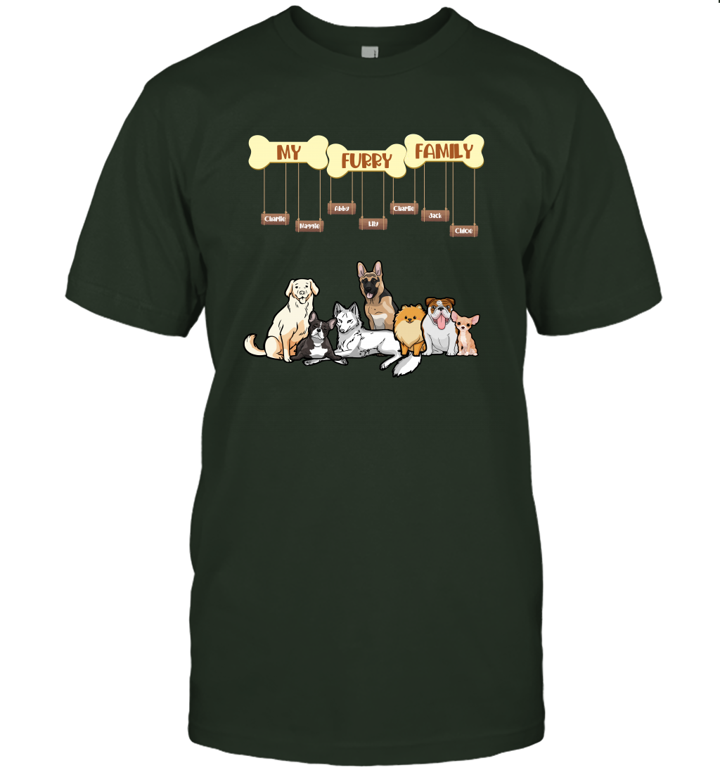 My Furry Family T-Shirt T-Shirt Forest Green