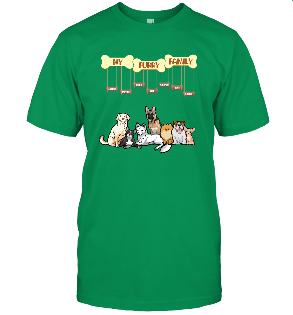 My Furry Family T-Shirt T-Shirt Irish Green