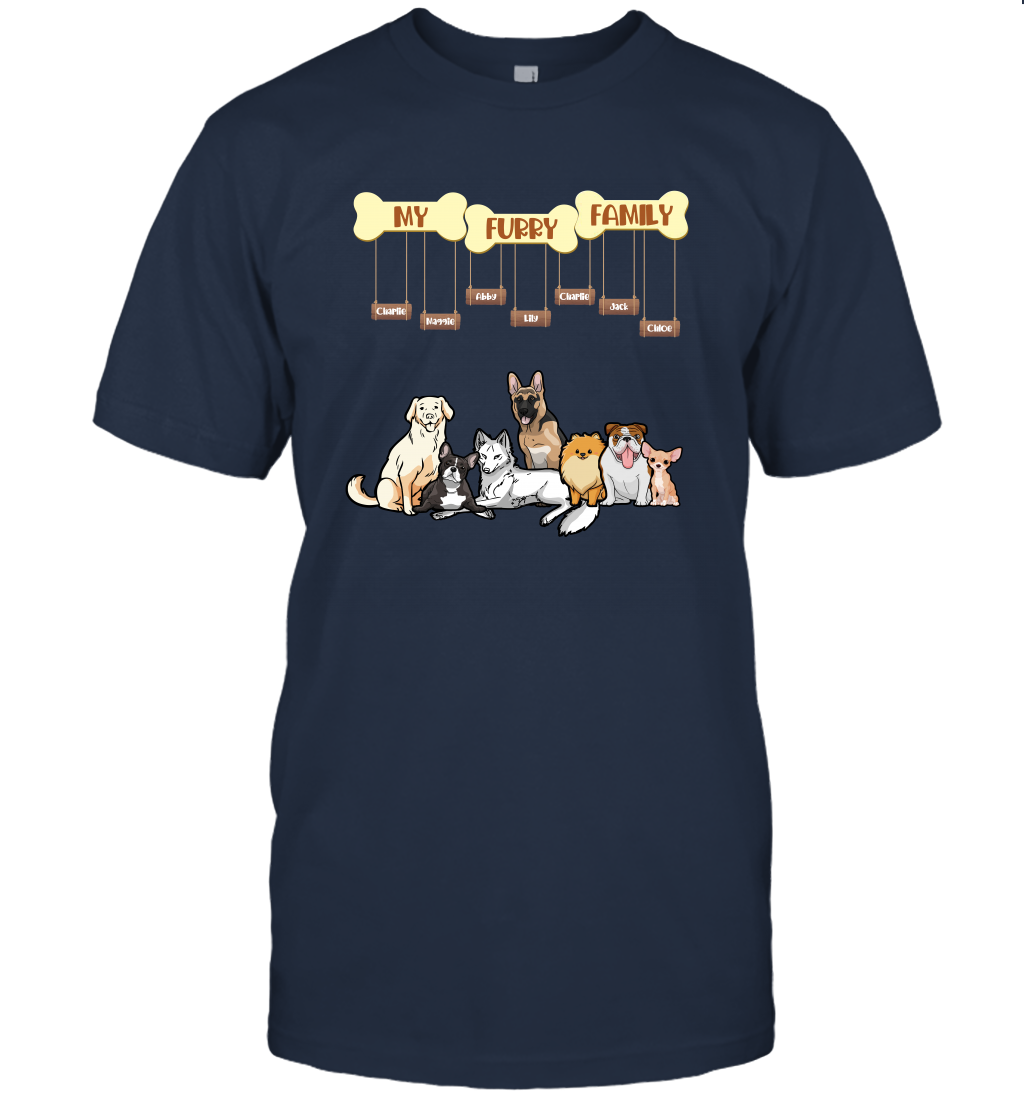 My Furry Family T-Shirt T-Shirt Navy