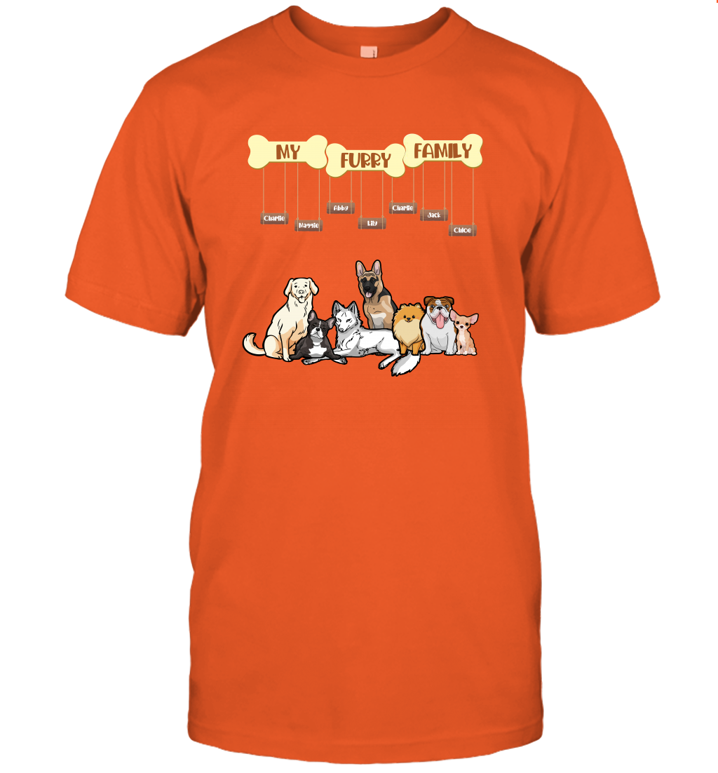 My Furry Family T-Shirt T-Shirt Orange