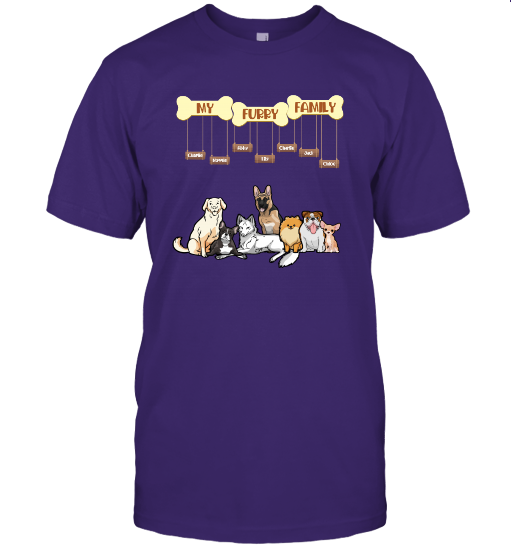 My Furry Family T-Shirt T-Shirt Purple
