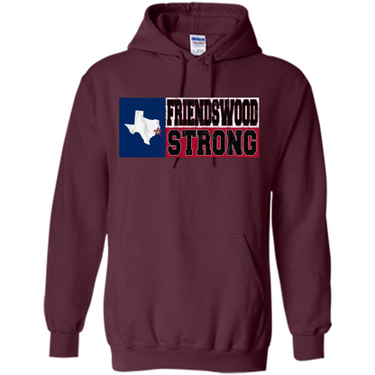 Friendswood Strong - Texas Flag - Friendswood Pride T-shirt Maroon