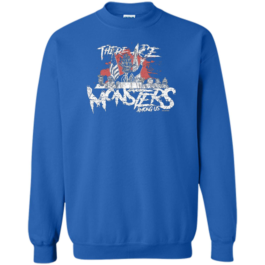There Are Monsters Among Us T-shirt Royal