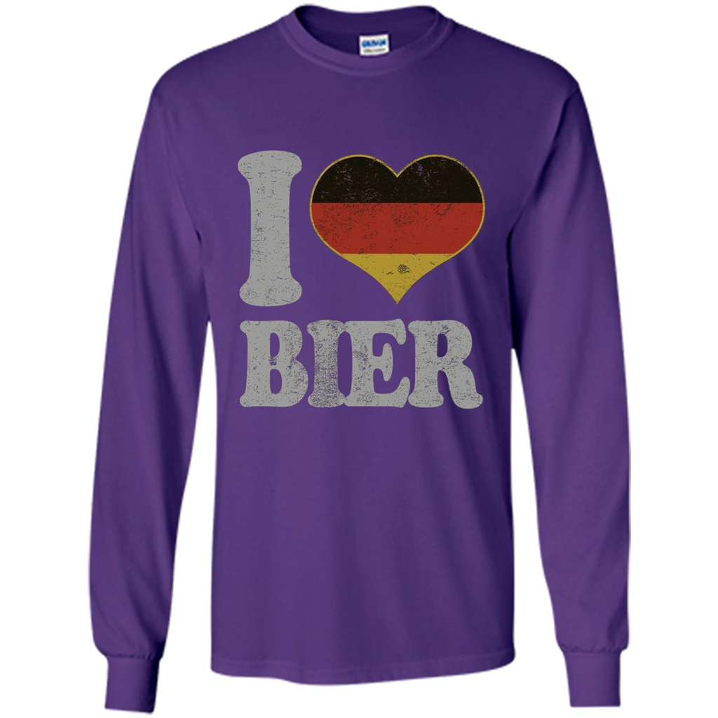 Oktoberfest T Shirt Germany Drinking Beer I Love Bier T-shirt Purple