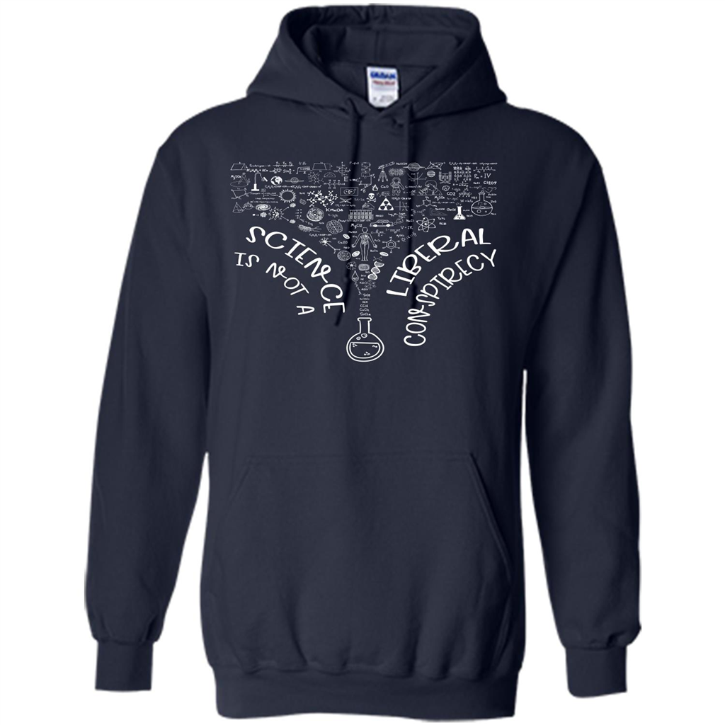 Science Lover T-shirt Science Is Not A Liberal Conspiracy Navy